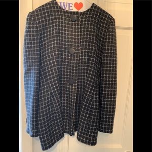 Givenchy Vintage jacket size 6 grey windowpane